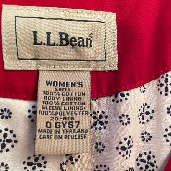 LL Bean Women's Size 16(Size 20 EU) Chino
Jacket Blazer Button Down Nautical
Red - Picture 10 of 11